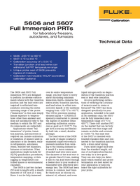 Thumbnail of document Data Sheet - 5606 Full Immersion Platinum Resistance Thermometer